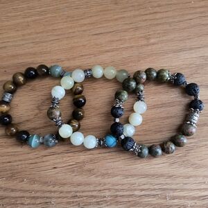 Elegant Beaded Bracelet Set - Multicolor